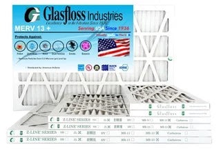 MERV - Air 13 29.5x7/8 -Qty:6 - Glasfloss - Size: (Actual Made Furnace 12x30x1 Filter USA inch) in x 11.5