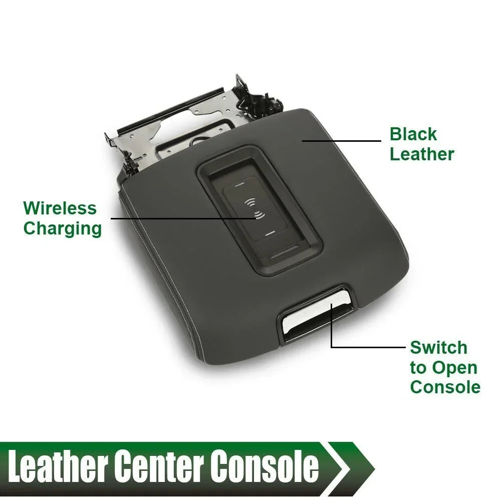 Chevy Wireless Center Console Fit Armrest Lid With Tahoe For 15-20 Charging