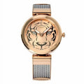 & Black Dial Forever Watch Ladies Tiger Rose Gold CHARRIOL