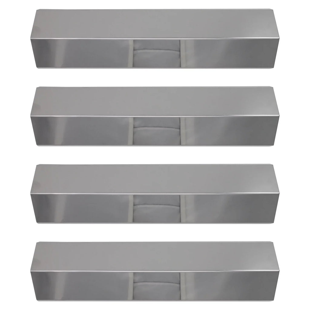 Flame 4-Pack Cover Shield Tamer, Flavorizer Replacement Vaporizer BBQ Tent Charmglow Bar, 810-8410-F - Heat Stainless 15" Guard, Steel Parts for Bar, Grill Compatible Deflector, Barbeque Plate Burner