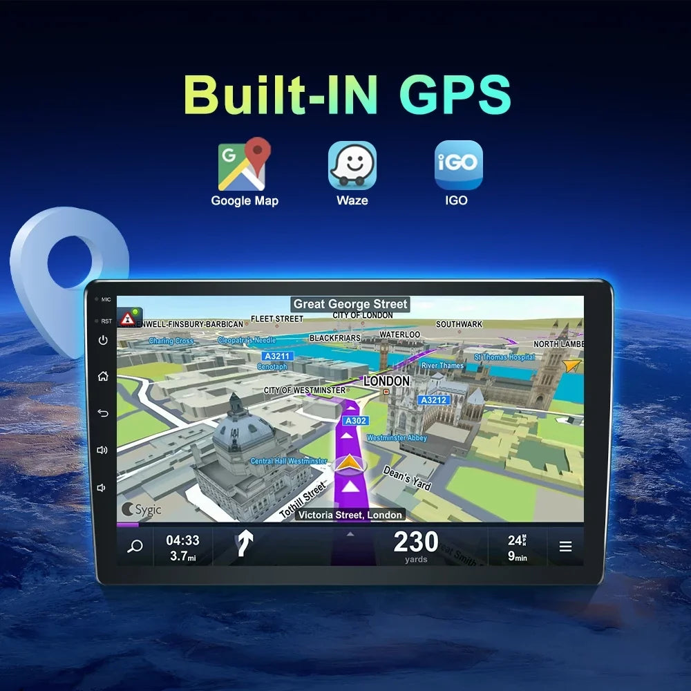 Bluetooth Player 4+64GB 2016 Navigation 2013 CarPlay Android Stereo 2014 2015 GPS 13 For Radio Car 2017 RAV4 Toyota