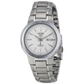 Dial Steel SNKA01 Automatic Stainless Seiko Bracelet White Watch Men's 5
