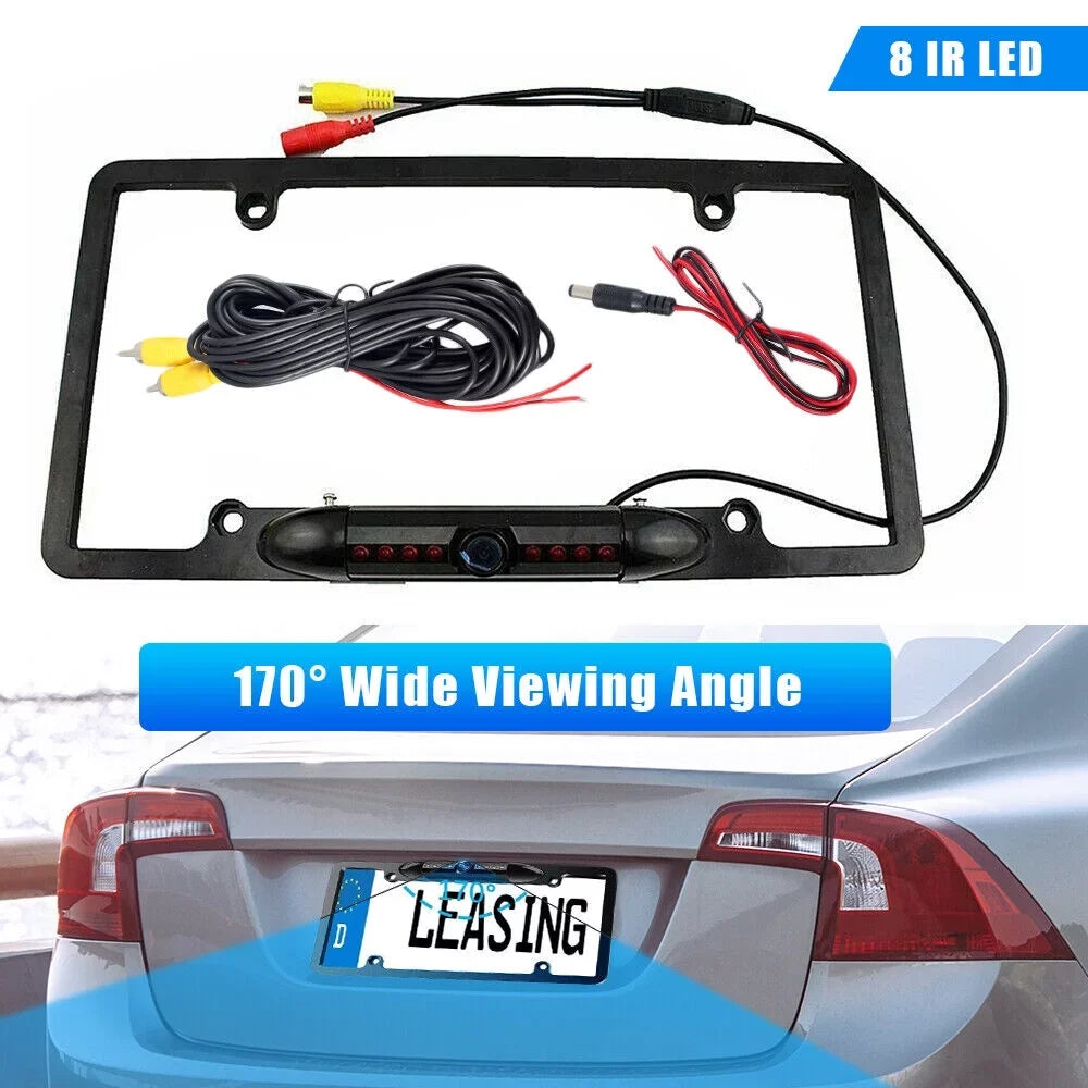 with Night - Camera Rear View License Frame Plate Backup Car Vision