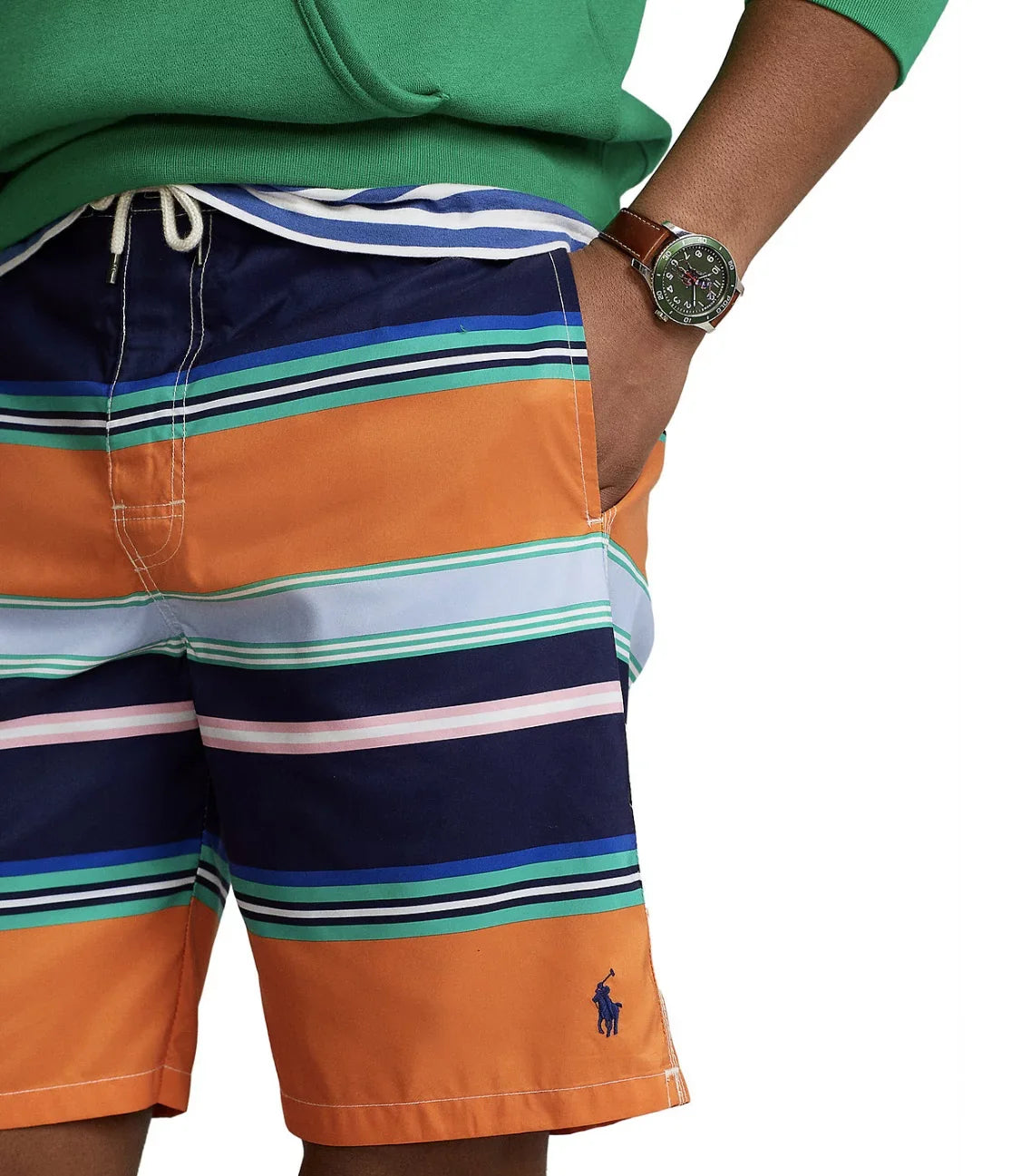 Size Polo Lauren Trunks Ralph Fit Kailua Swim Orange Men's Small Classic