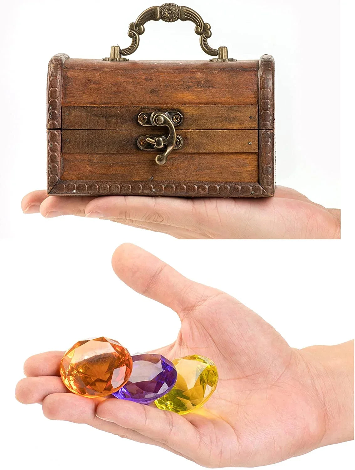 Diving Gift Pool Underwater Throw Chest 15 Dive with Toy Pirate Gem Colorful Box Big Treasure PUBGAMER Set Big Toy Diamond Toy Gem Diving Swimming Set Training