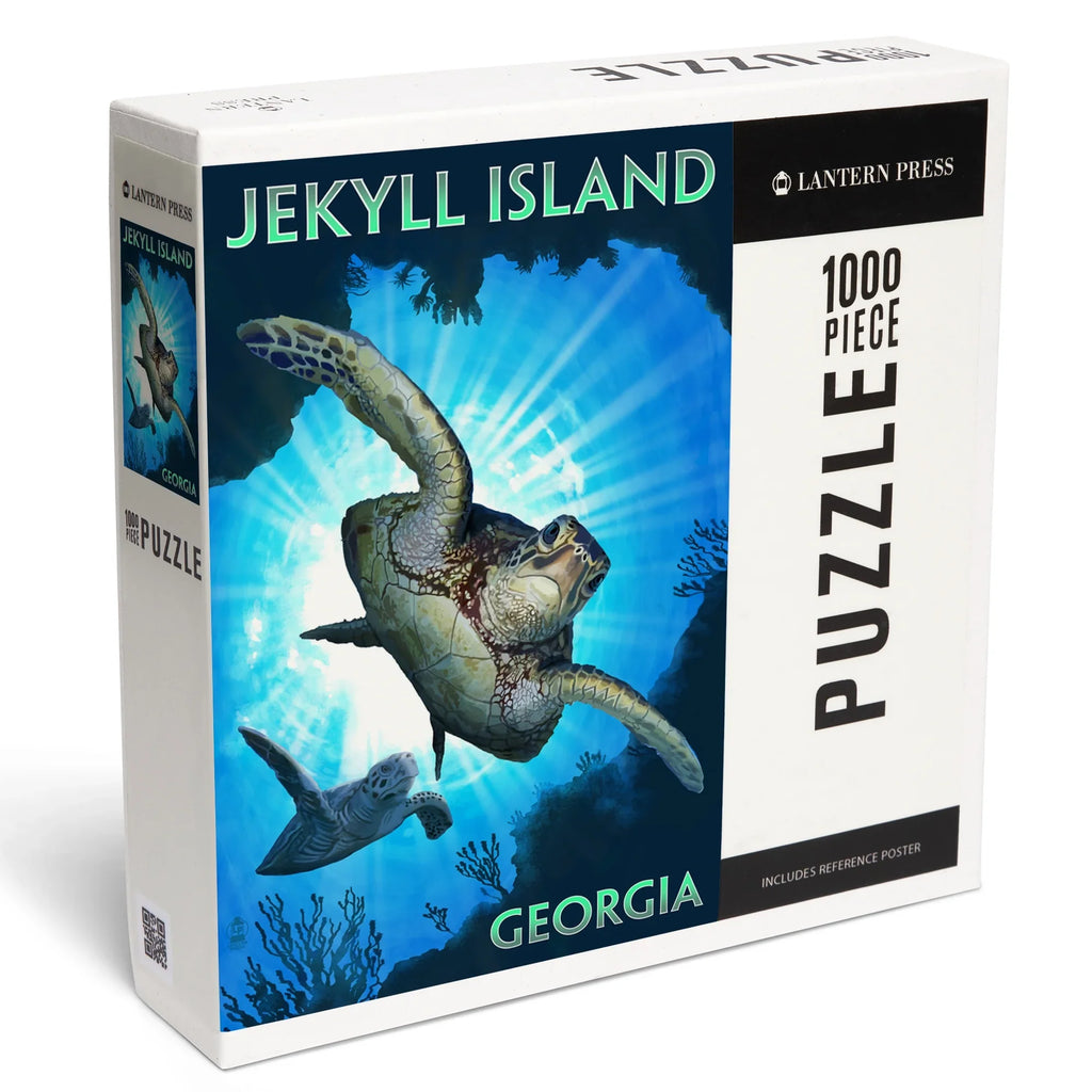 Lantern Georgia, Jekyll Diving 1000 Piece Puzzle, Turtle Jigsaw Press Island, Sea