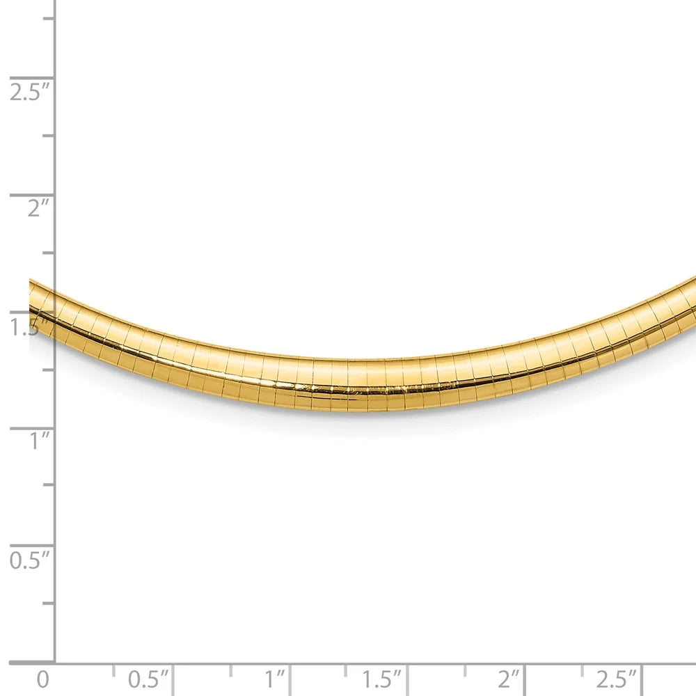 QODG6-16 Graduated 3/6mm Necklace Polished 14k Omega