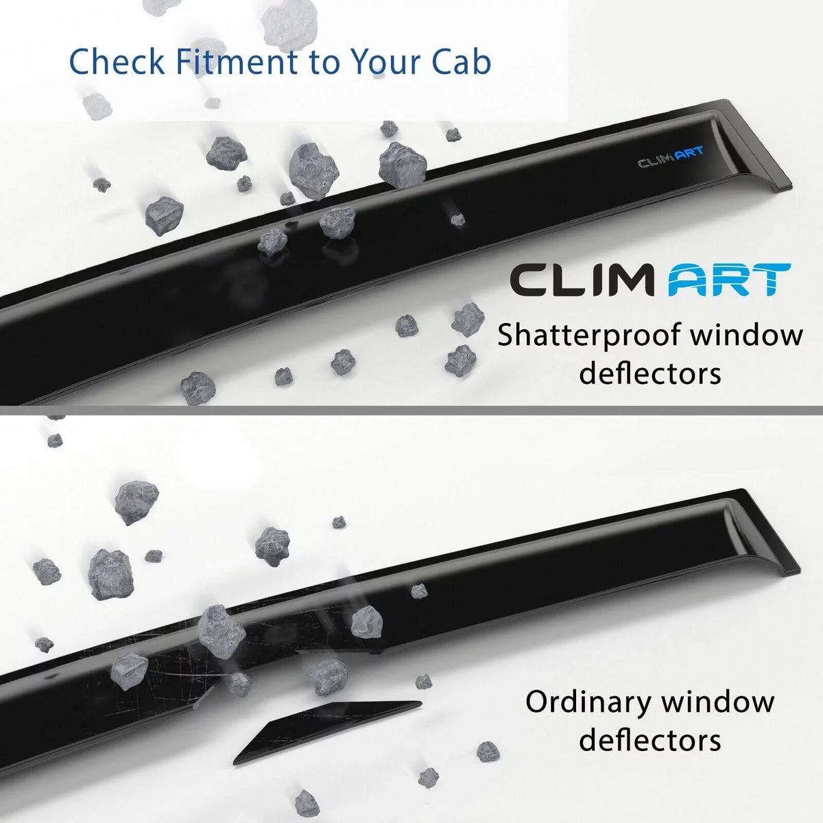 Window Silverado/GMC 419160 Compatible with Tape-on 2019-2024 Cab, Accessories, 4pcs- Chevrolet Rain Window CLIM Guards 1500 Sierra Visors, Durable Vent Deflectors, Incredibly ART (Chevy) Truck Crew