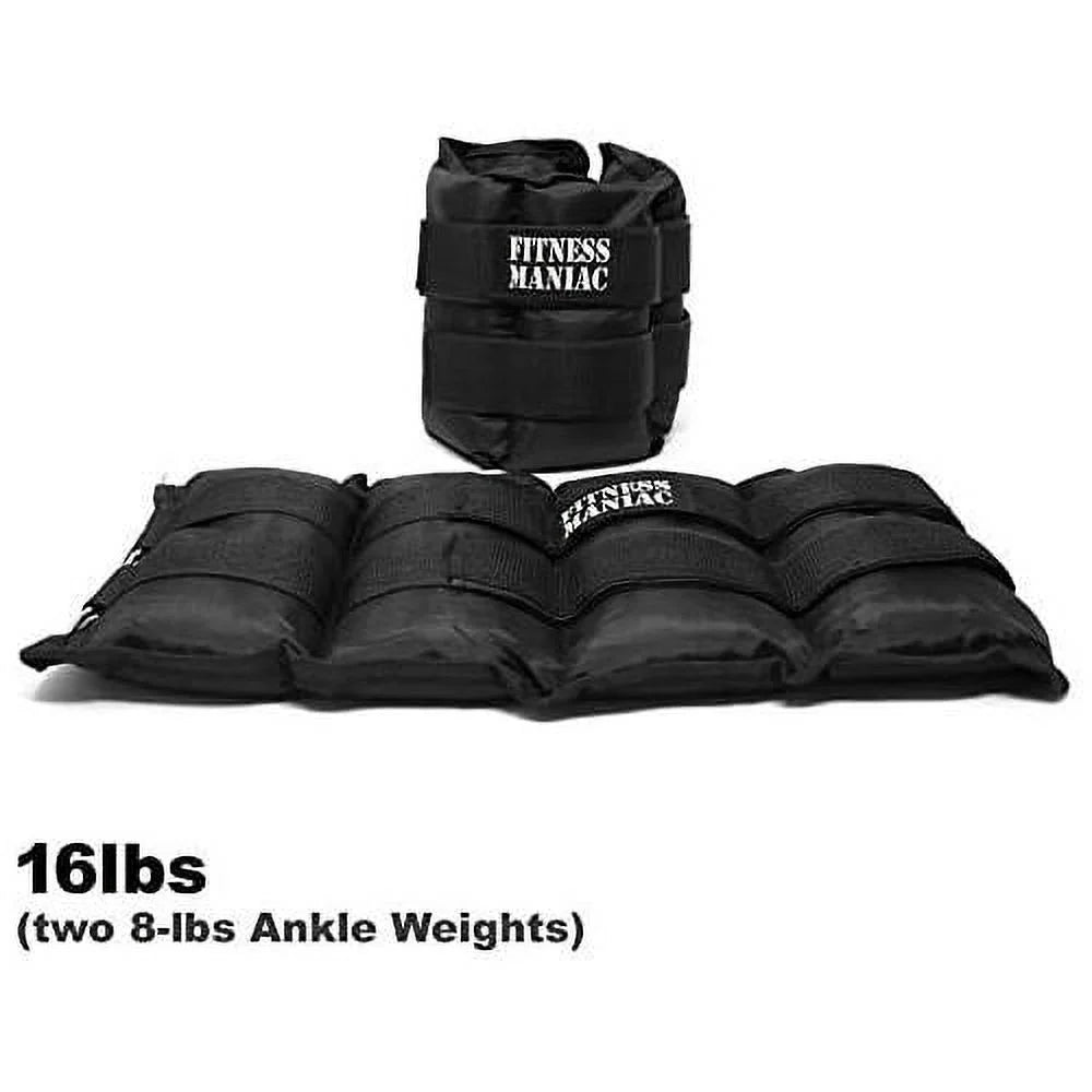 gym, straps weight, durable walking, double pounds ankle for men workout, 1 exercises ankle) pro lbs ab, and weights leg set (8 women pair glute 16 premium heavy for per