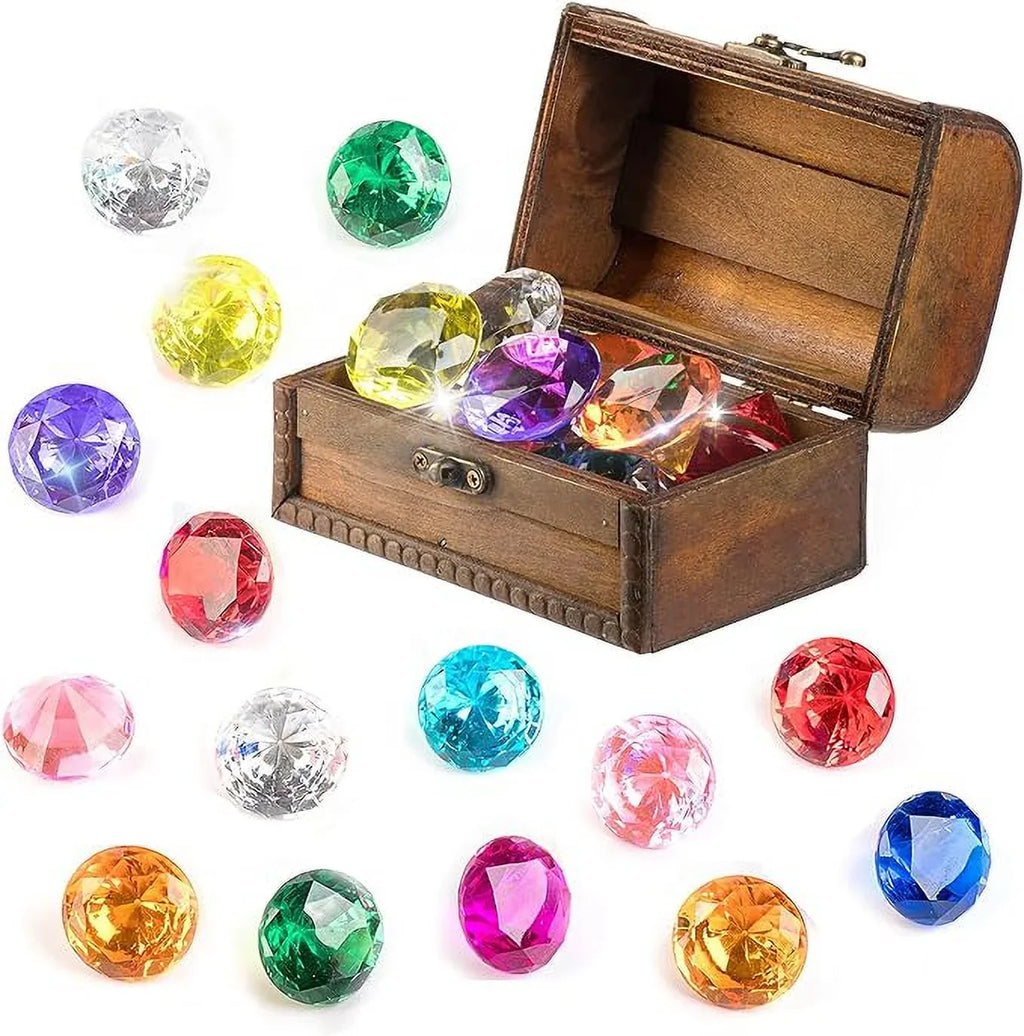 Diving Gift Pool Underwater Throw Chest 15 Dive with Toy Pirate Gem Colorful Box Big Treasure PUBGAMER Set Big Toy Diamond Toy Gem Diving Swimming Set Training