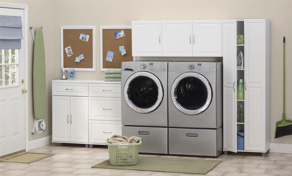 Kendall Garage Cabinet, White Evolution 3 Systembuild Storage 24" Base Drawer