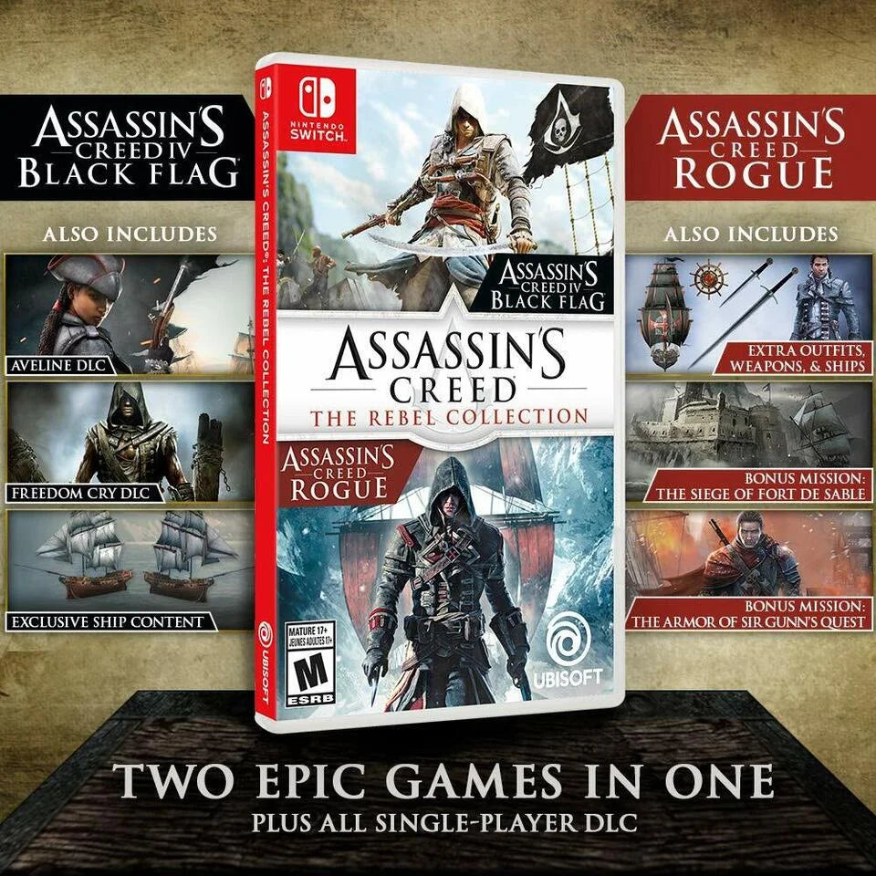 Nintendo Assassins 8 Switch Creed The Switch Lot of Rebel Collection