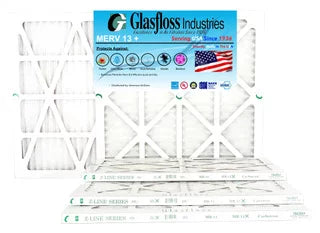 MERV - Air 13 29.5x7/8 -Qty:6 - Glasfloss - Size: (Actual Made Furnace 12x30x1 Filter USA inch) in x 11.5