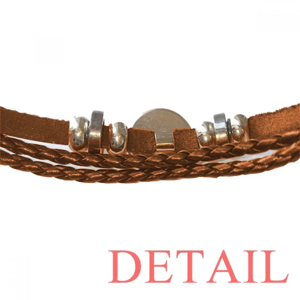 Jupiter Wristband Heart 3 Poker Leather Ornament Love Jewelry Bracelet