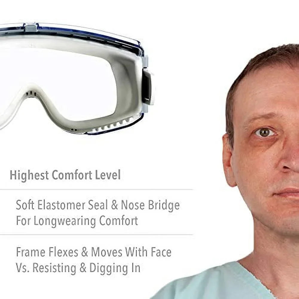 Clear Stealth Body Headband & Universal (S3960C), Safety Honeywell Anti-Fog Neoprene Goggles Gray Lens, Uvex with Uvextreme