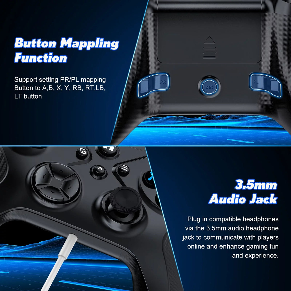 Support Turbo Function, for Wireless Dual Controller X-S/ and Vibration Series One Xbox X-S/ PC, and Xbox Sensor Six-Axis with Macro Xbox