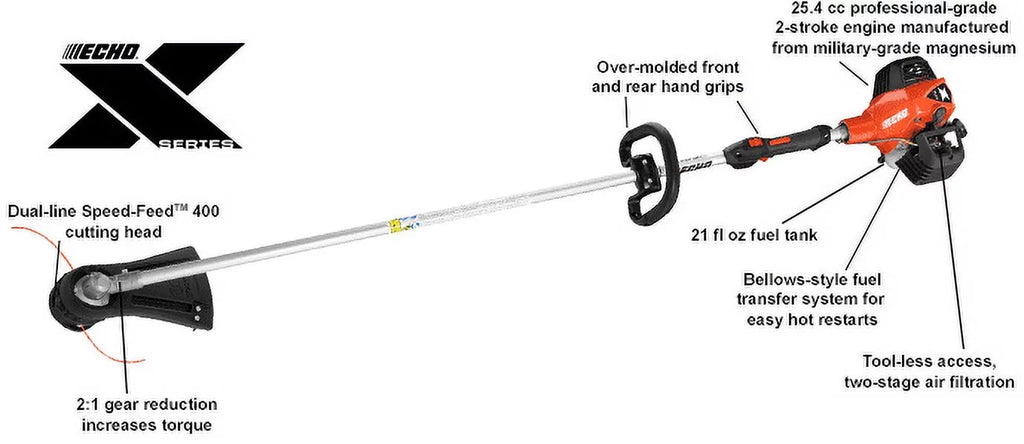 TRIMMER SPEED ECHO TORQUE ENGINE HIGH HEAD 25.4cc SRM-2620T LINE FEED