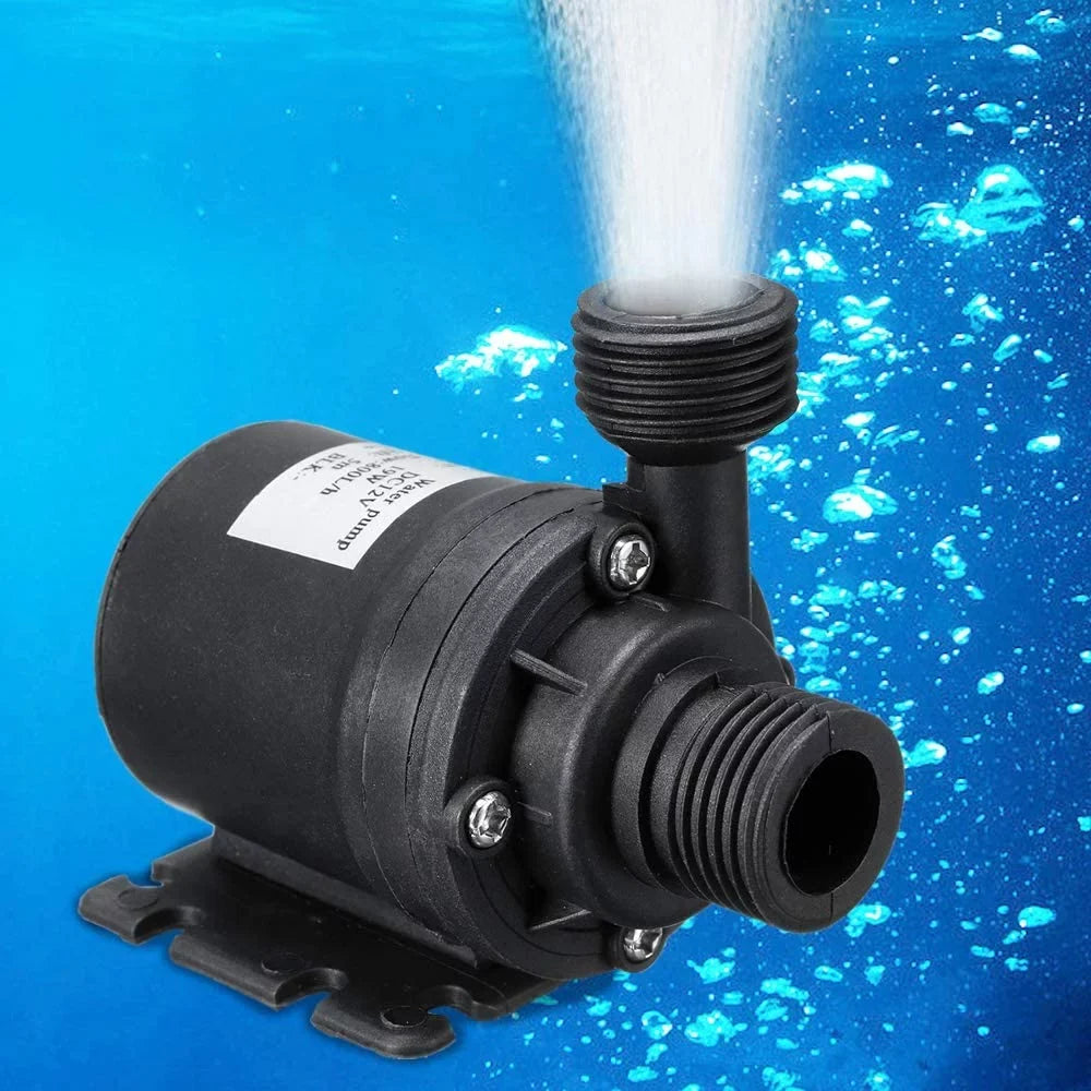 Thread 4M/13ft Circulation Male 12V Submersible Water for Water Solar Aquarium Fountain 210GPH 1/2'' Pump Pond Pump 800L/H Centrifugal System DC Panel Brushless