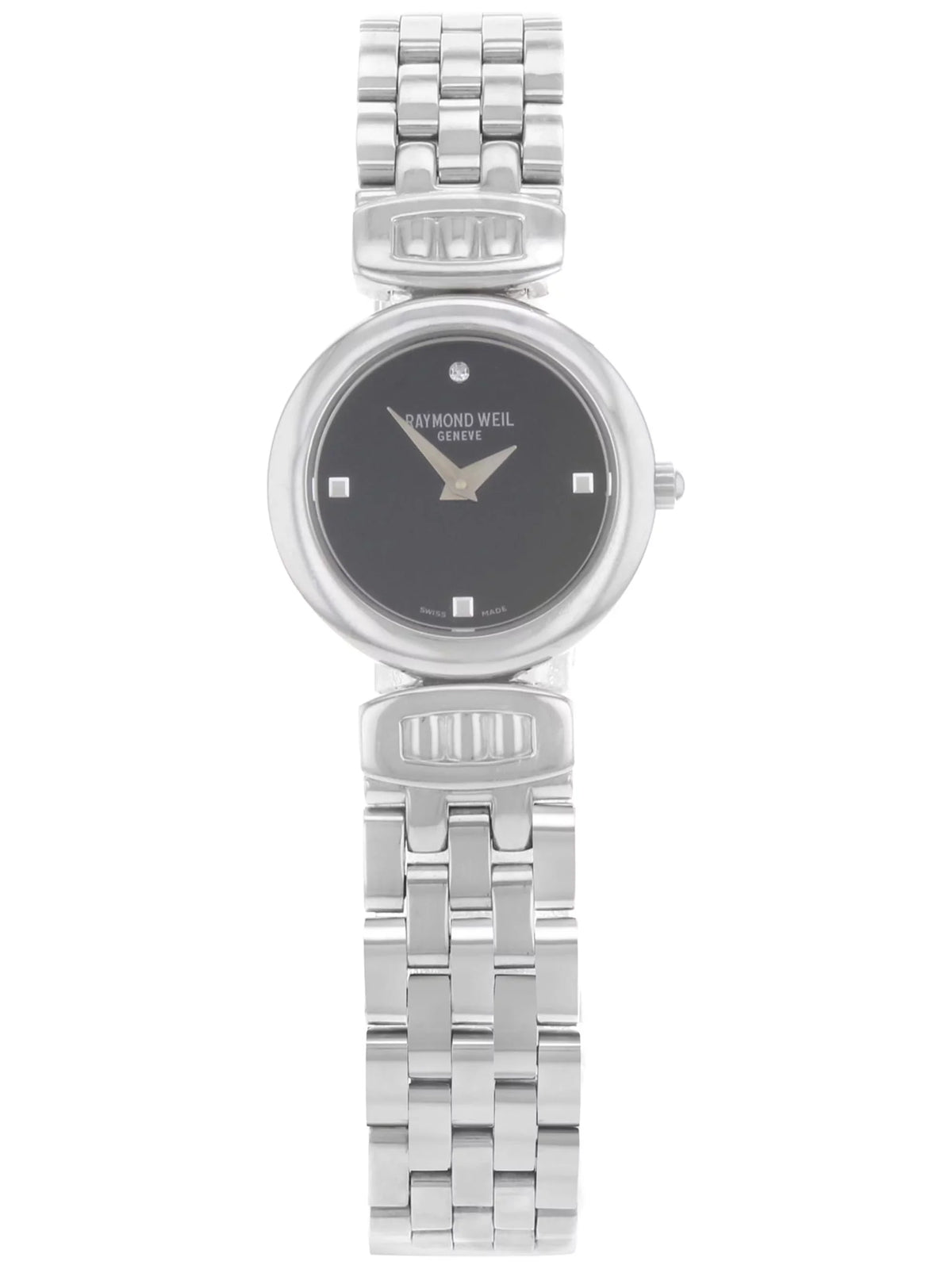 Pre-Owned 5890-ST-20082 Quartz (Good) Black Dial Weil Chorus Ladies Watch Steel Raymond