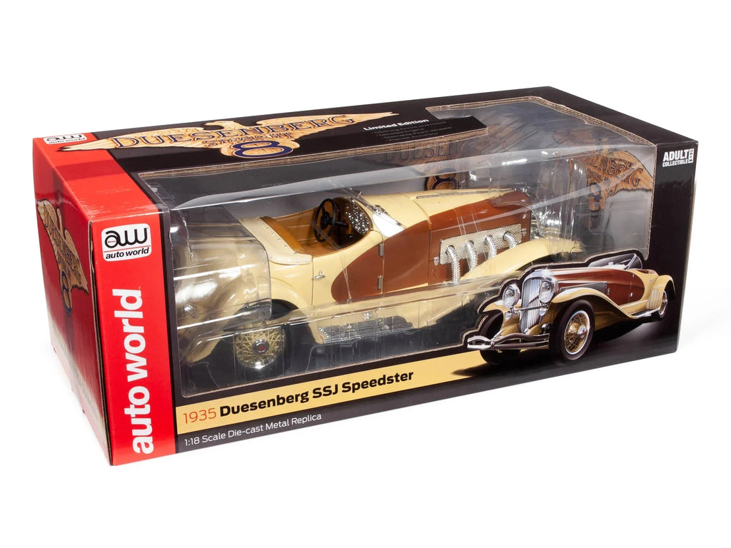1935 World Model Chocolate Duesenberg Diecast 1/18 SSJ Car Gold Yukon Speedster by Brown and Auto