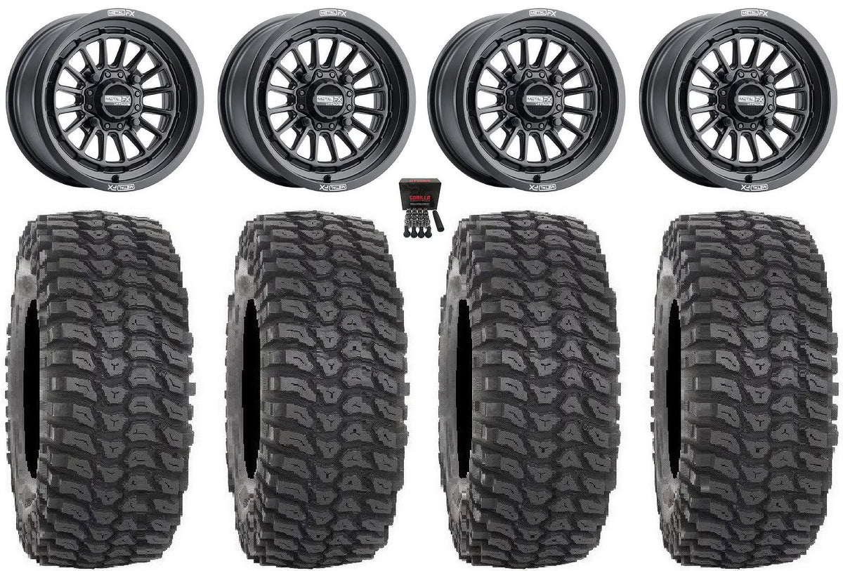 Delta XP MetalFX Black XP Polaris RZR Wheels XCR350 XP Tires 900/1000 35" / Ranger 1000 / 15" PRO