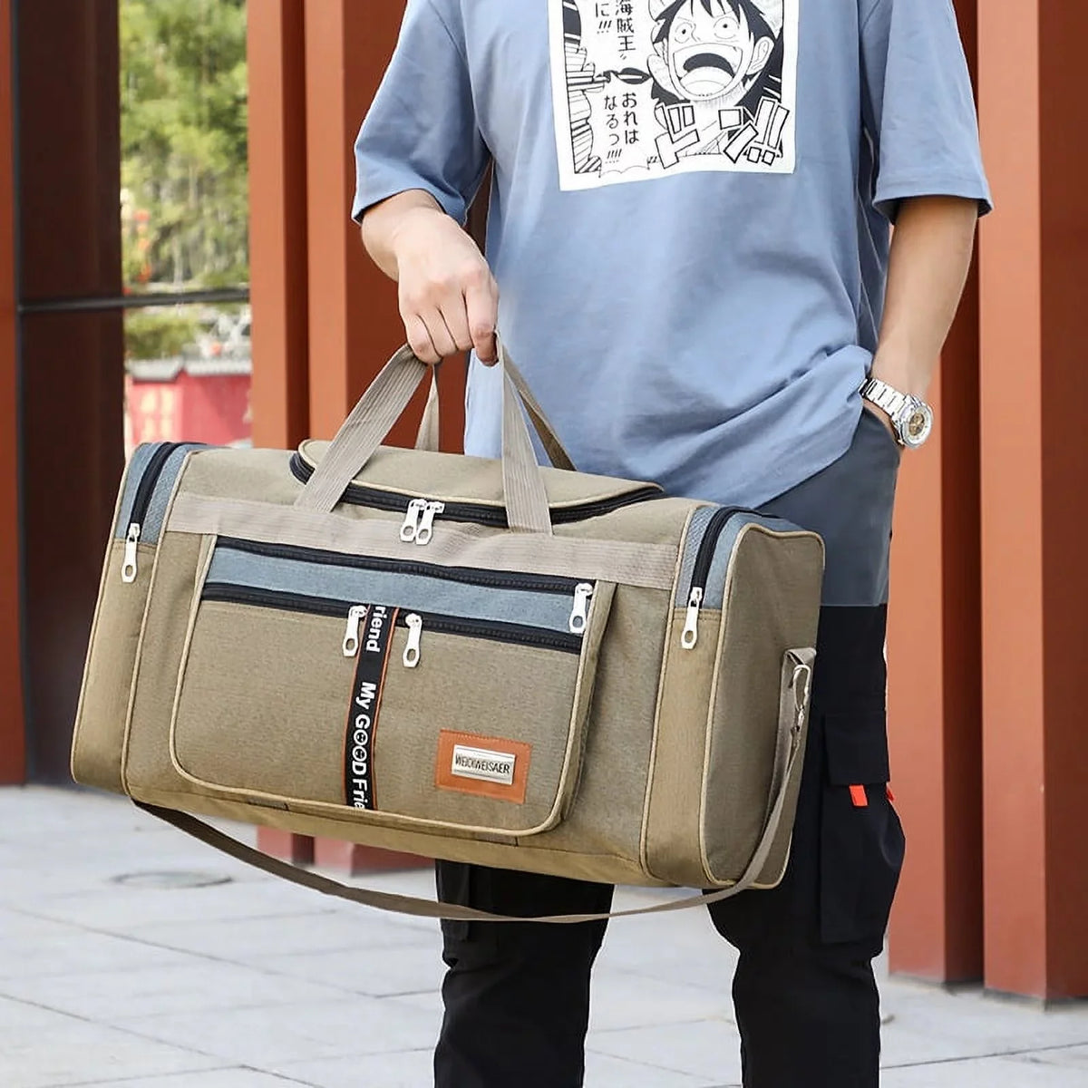 Jaeden inch Bag, Bag Unisex Khaki Travel Duffel and 20 Sport