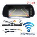 LCD Vision Receiver Reverse Kit 7inch Mirror Monitor Transmitter Backup Camera+Wireless IR Car +Night View Rear