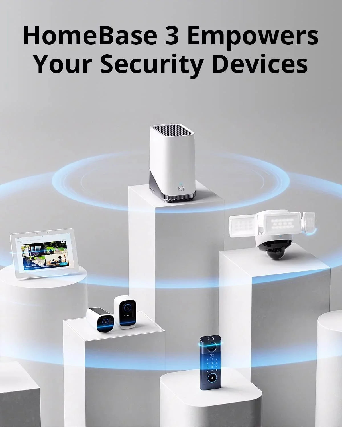 Zoom Human/Pet Dual Security 3, Camera with UHD Security Wi-Fi eufy 8× and Dual-Band Cameras, 360° PTZ, Cam Indoor 6 HomeBase AI, 4K with Resolution S350
