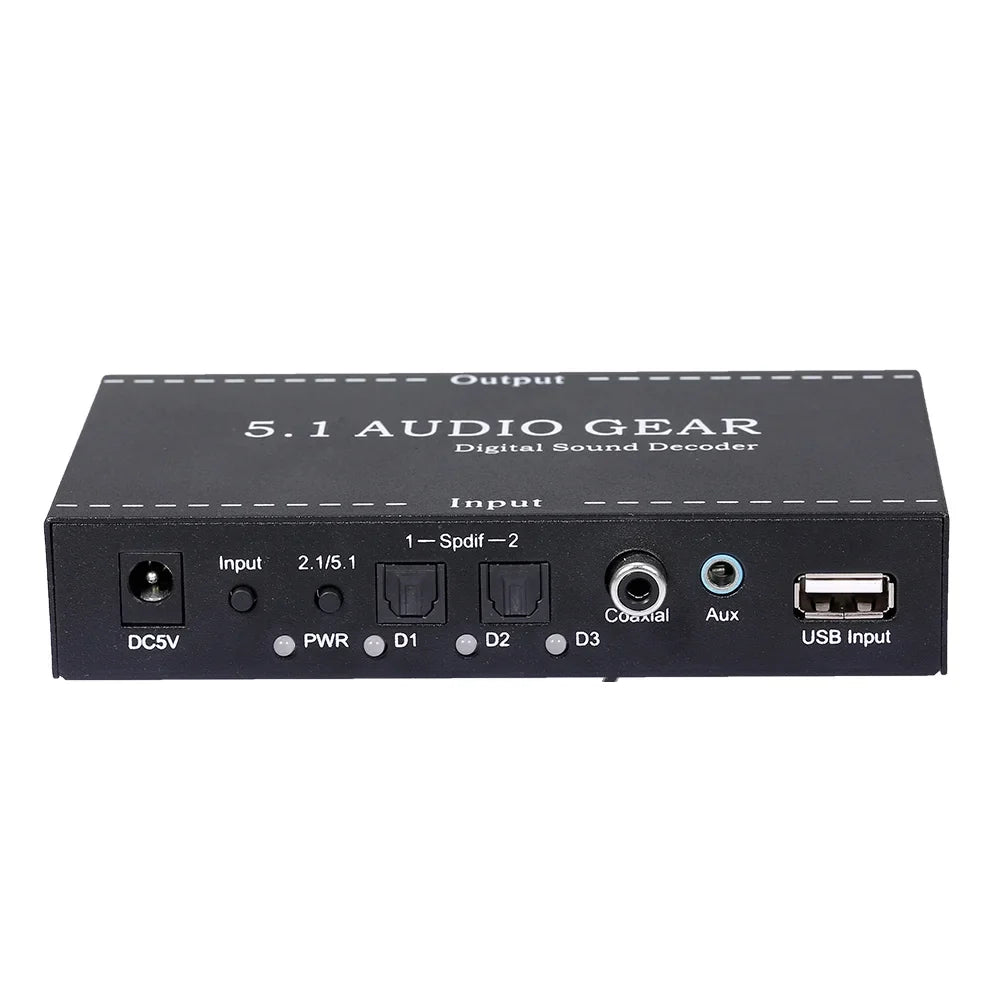 Noprm Audio Montloxs 3.5mm Converter Audio Digital Decoder NK-A6L Converter Dolby Sound Ajcoflt 5.1 Sound Sound Decoder,Audio Audio Audio US Nebublu Audio Decoder 3.5mm Audio Decoder Audio Decoder