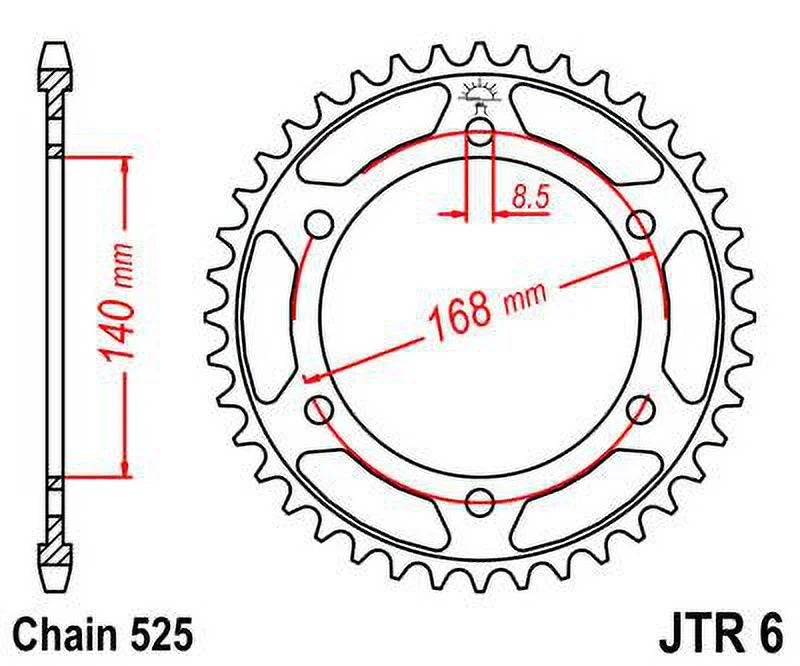 08-16 JT for & bolts-K72 Kit for Front Sproket Rear F800 Sprockets 8.5mm GS-JTR6.42 BMW