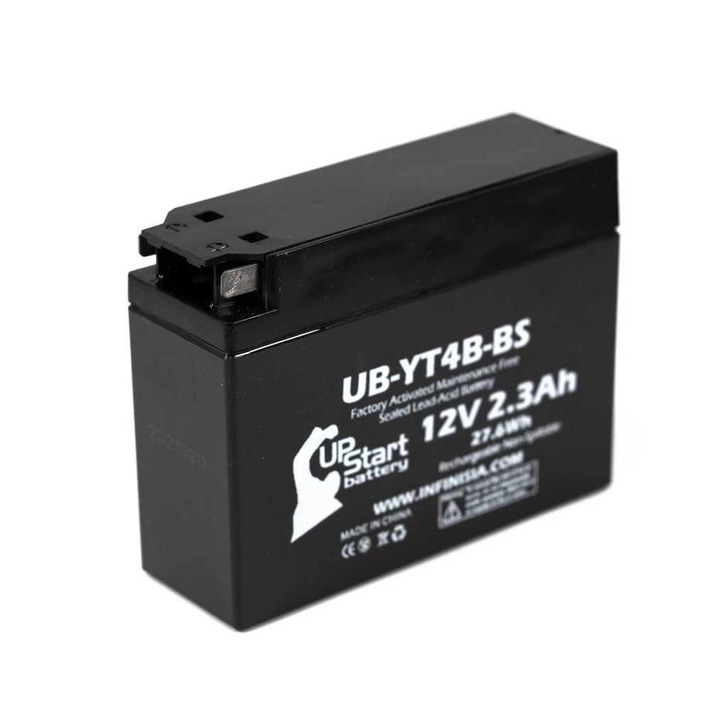 SR400 2005 UpStart 400CC - Activated, Replacement Maintenance for Factory UB-YT4B-BS 2.3Ah, Battery Yamaha 5-Pack Free, Battery 12V, Motorcycle