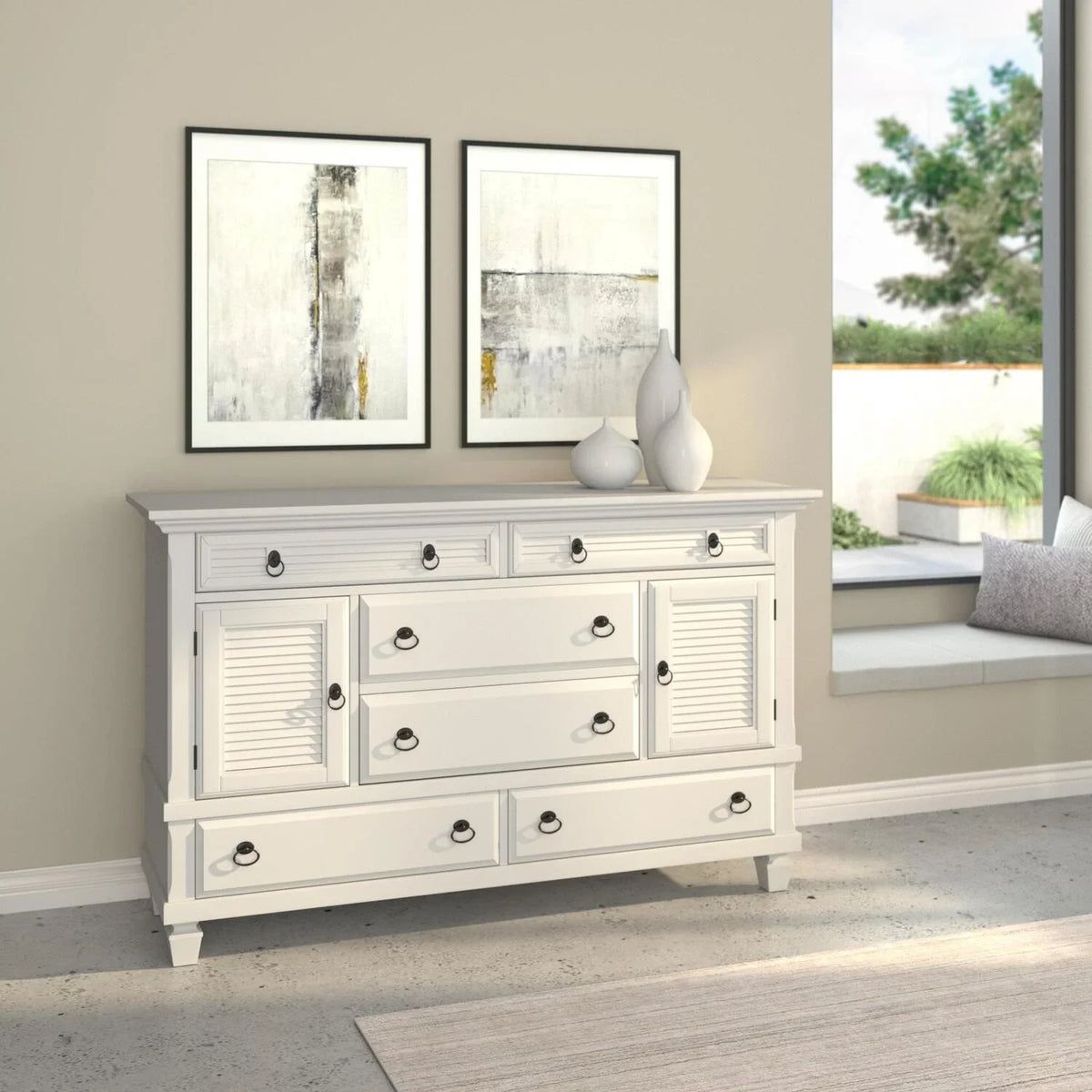 Cabinet Furniture 2 Dresser & Alpine Winchester 6 Drawer