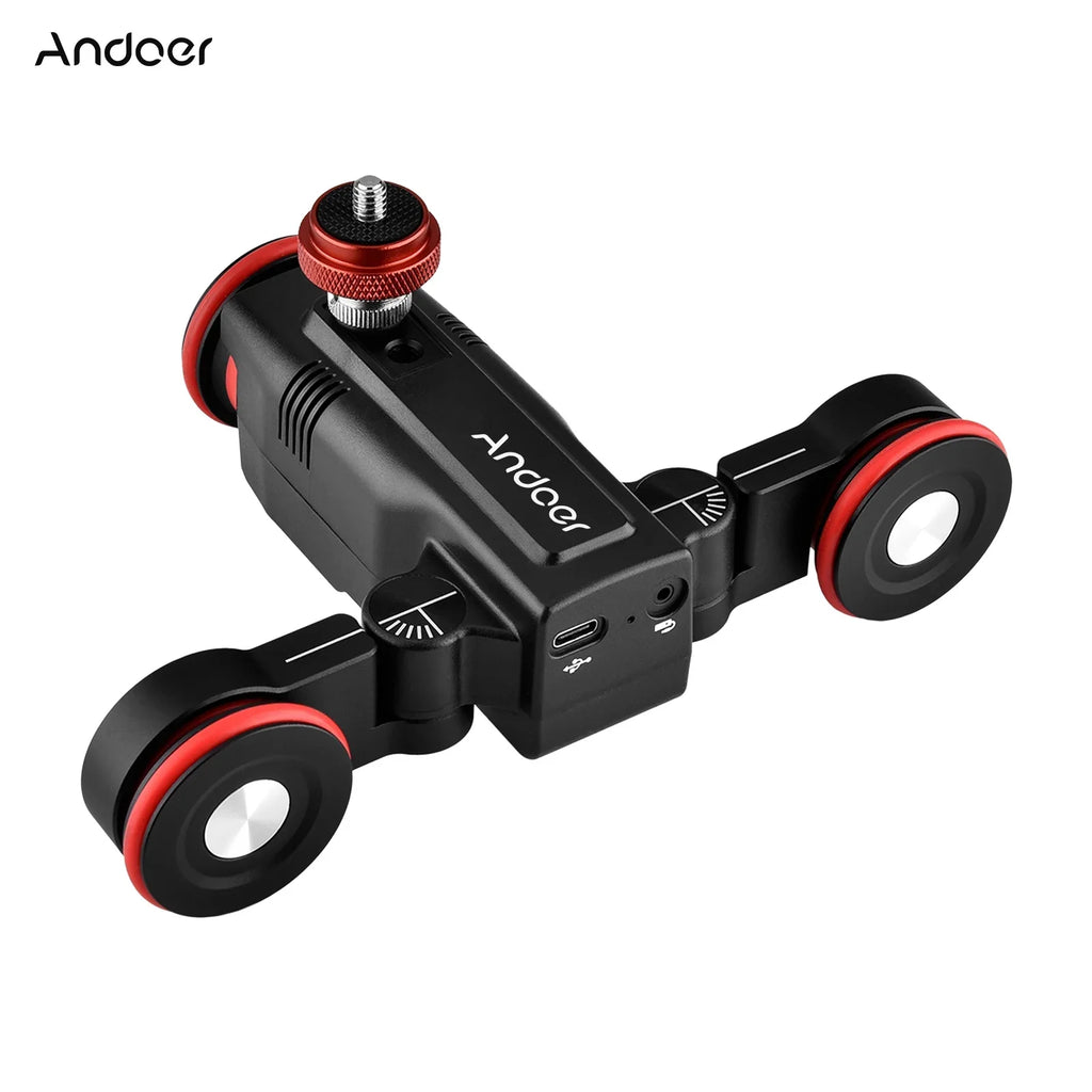 Motorized Dolly Wireless Video APP Auto Dolly,Adjustable Motorized L5i Mobile Andoer dsfen Car Dolly 3-Wheels Car APP Speed Auto Dolly Slider Time-Lapse 3-Wheels Dolly Slider 3-Wheels Video Line