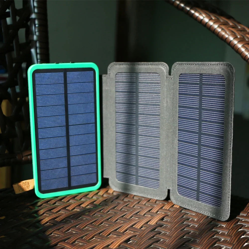 Phone Panel Bank Charger Tablets For Solar 500000mAh Battery Cell External Power