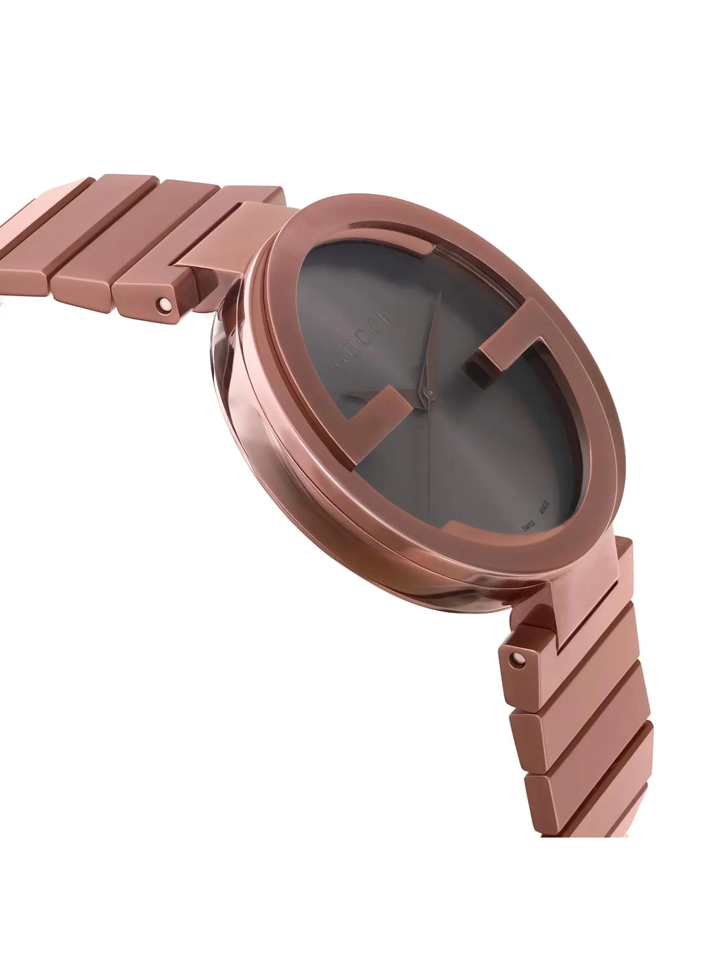 PVD Watch Men Steel Dial Quartz YA133211 Gucci Brown New XL 42mm Interlocking