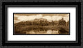 Matted Boulder Tim 24x14 Mountains, Sepia Easely Ornate Peak, Framed by Art Fitzharris, - Black 2x Print Idaho