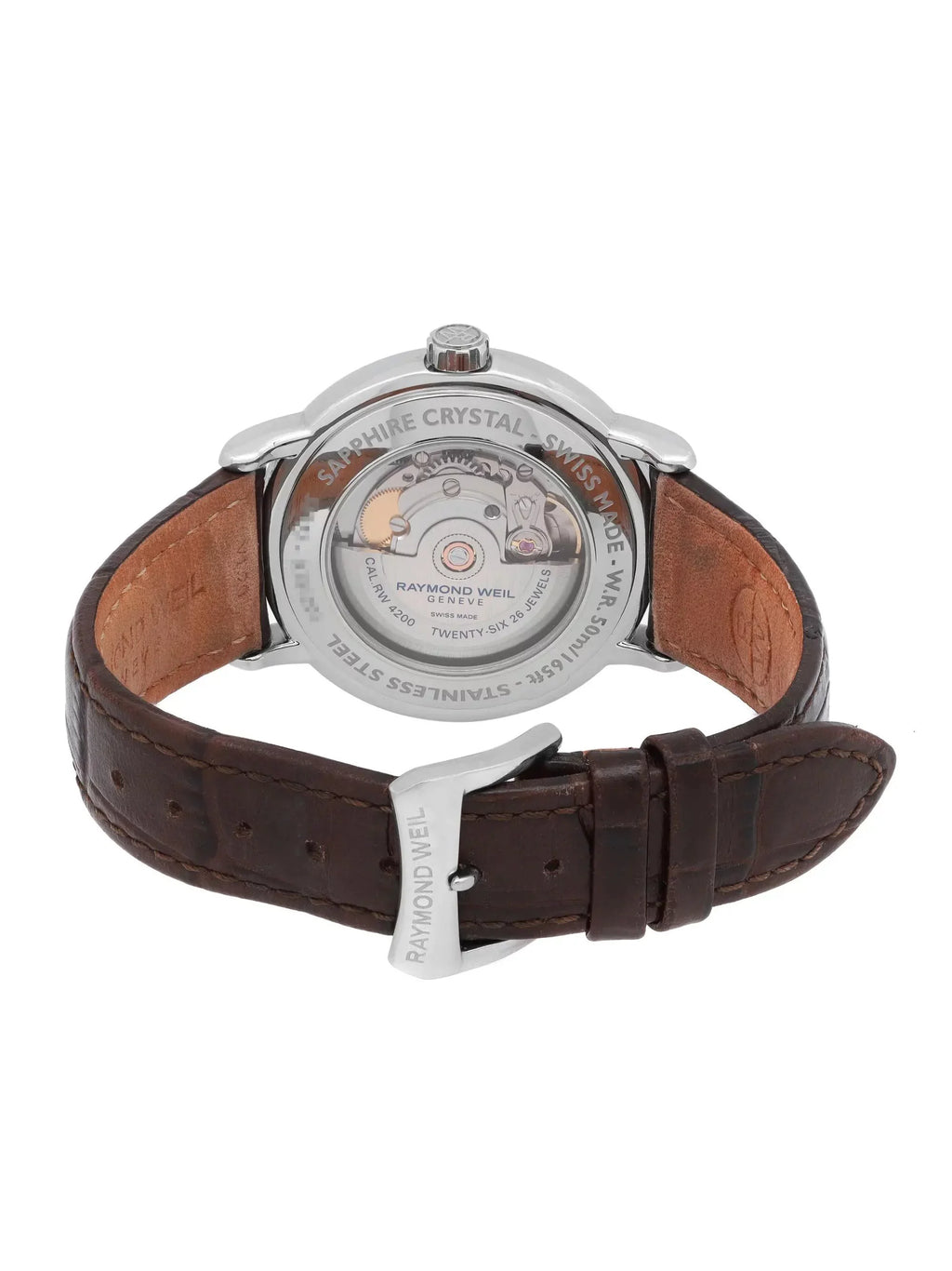 39mm Automatic Dial Watch Raymond Mens Gray Weil Steel Maestro 2837-STC-00609