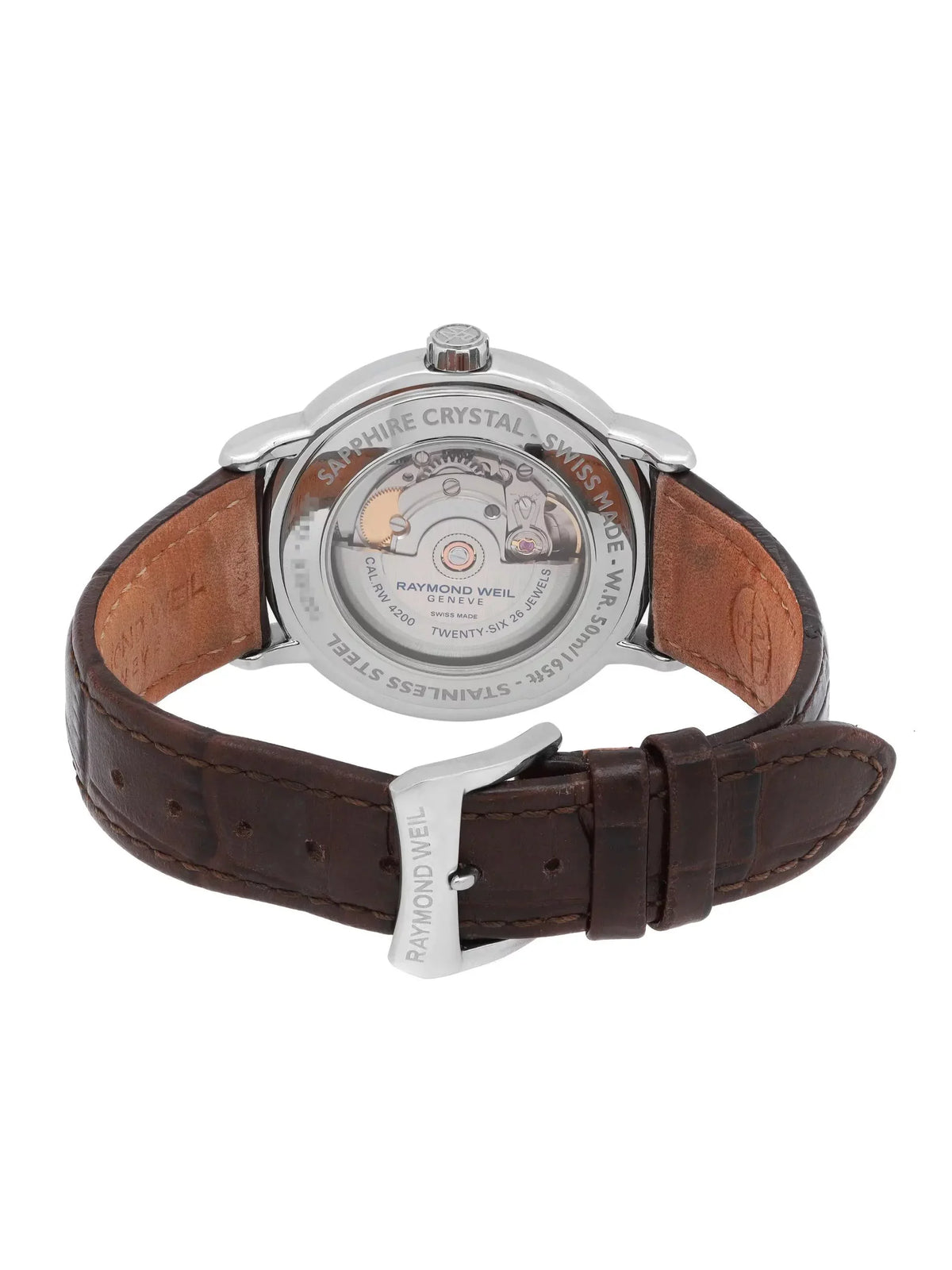 39mm Automatic Dial Watch Raymond Mens Gray Weil Steel Maestro 2837-STC-00609