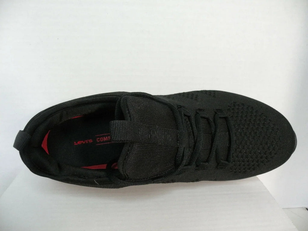 ATHLETIC SHOES TRAINERS LOW SPORTS NEW COMFORT LEVIS SIZE BLACK SNEAKERS 12 MEN