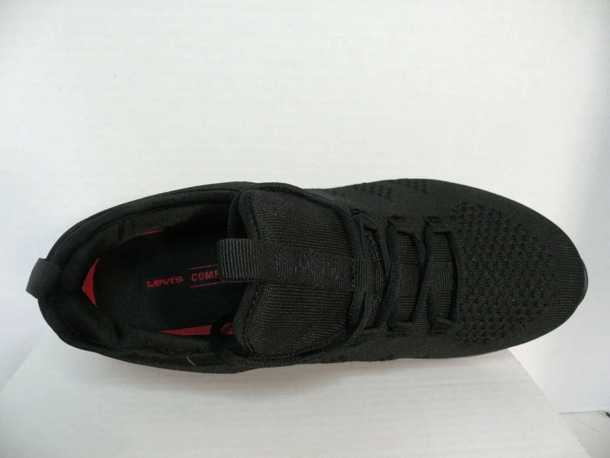 ATHLETIC SHOES TRAINERS LOW SPORTS NEW COMFORT LEVIS SIZE BLACK SNEAKERS 12 MEN