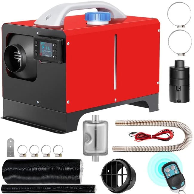 Mini Hole, Diesel Heater, Heater, Trailer, Heating Motorhomes 5KW Bus, Single Truck Parking Heater, VEVOR Fast Black For Truck, Heater, LCD, Car Diesel Air Outlet 12V Control, Remote RV with Boat,