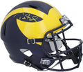 Autographed Yellow Brady Replica Authentic Fanatics in Certified Michigan (Signed Paint) Helmet Riddell - Tom Wolverines