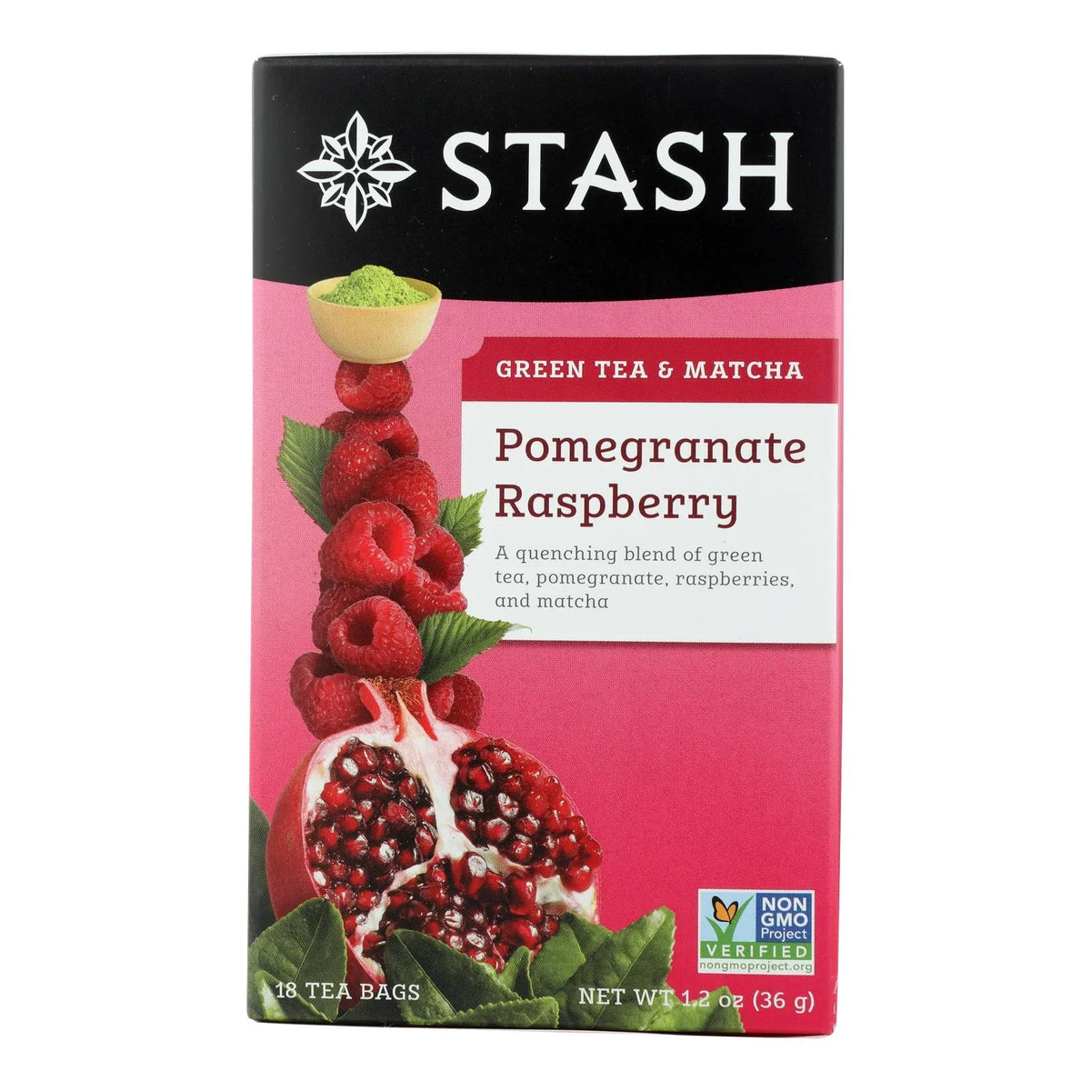 With Tea 6 Matcha Green Of 18 - Tea - Pomegranate Case Stash Bags Raspberry