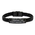 Reporter, I Court Colleagues from Coworkers for New Leather Braided Unique amangny Prefer Court Bracelet The Reporter,