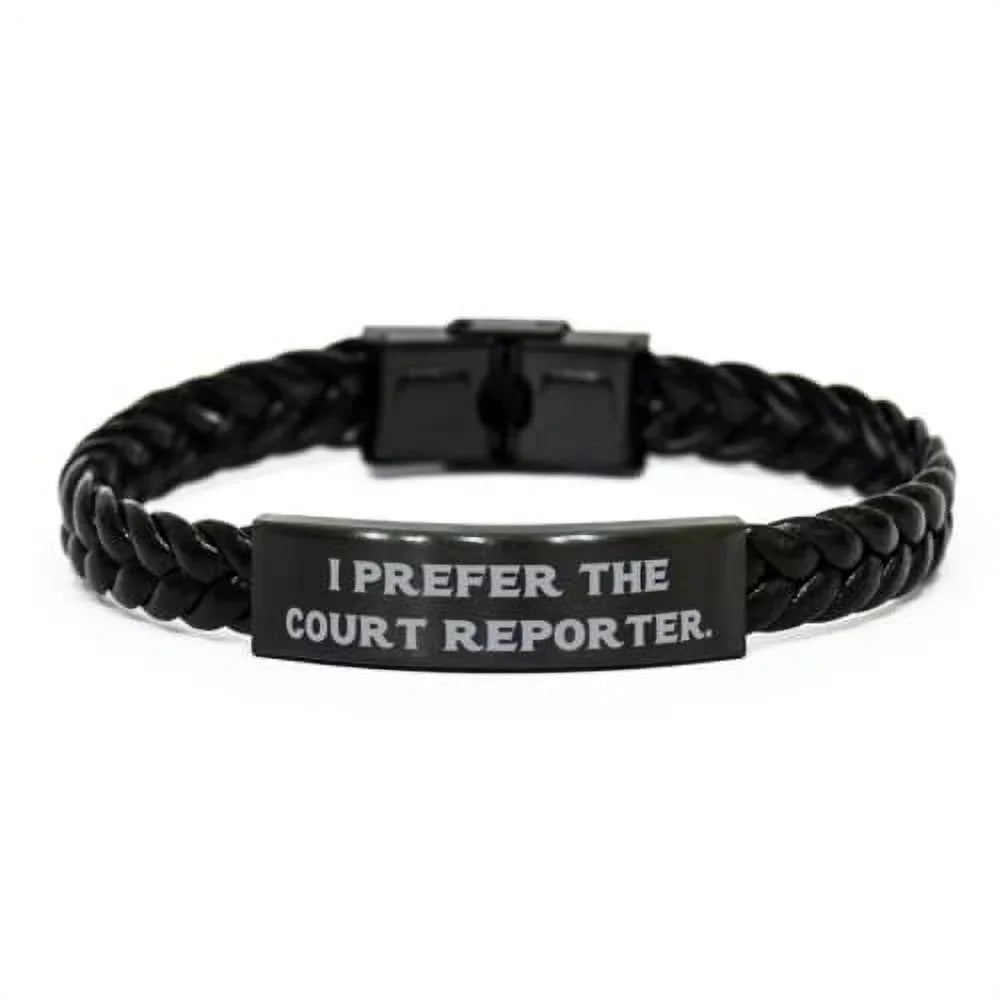 Reporter, I Court Colleagues from Coworkers for New Leather Braided Unique amangny Prefer Court Bracelet The Reporter,