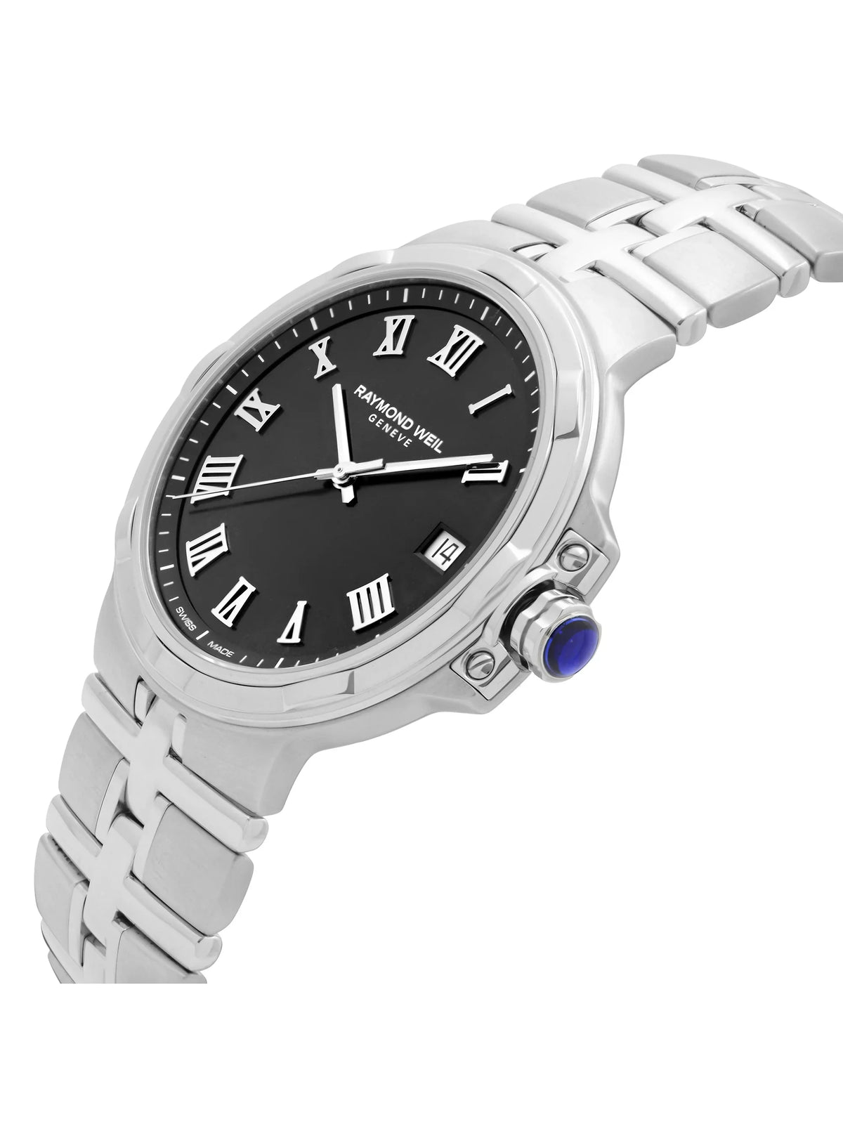 Dial Raymond Stainless Parsifal Watch 5580-ST-00208 Weil Black Quartz Mens Steel