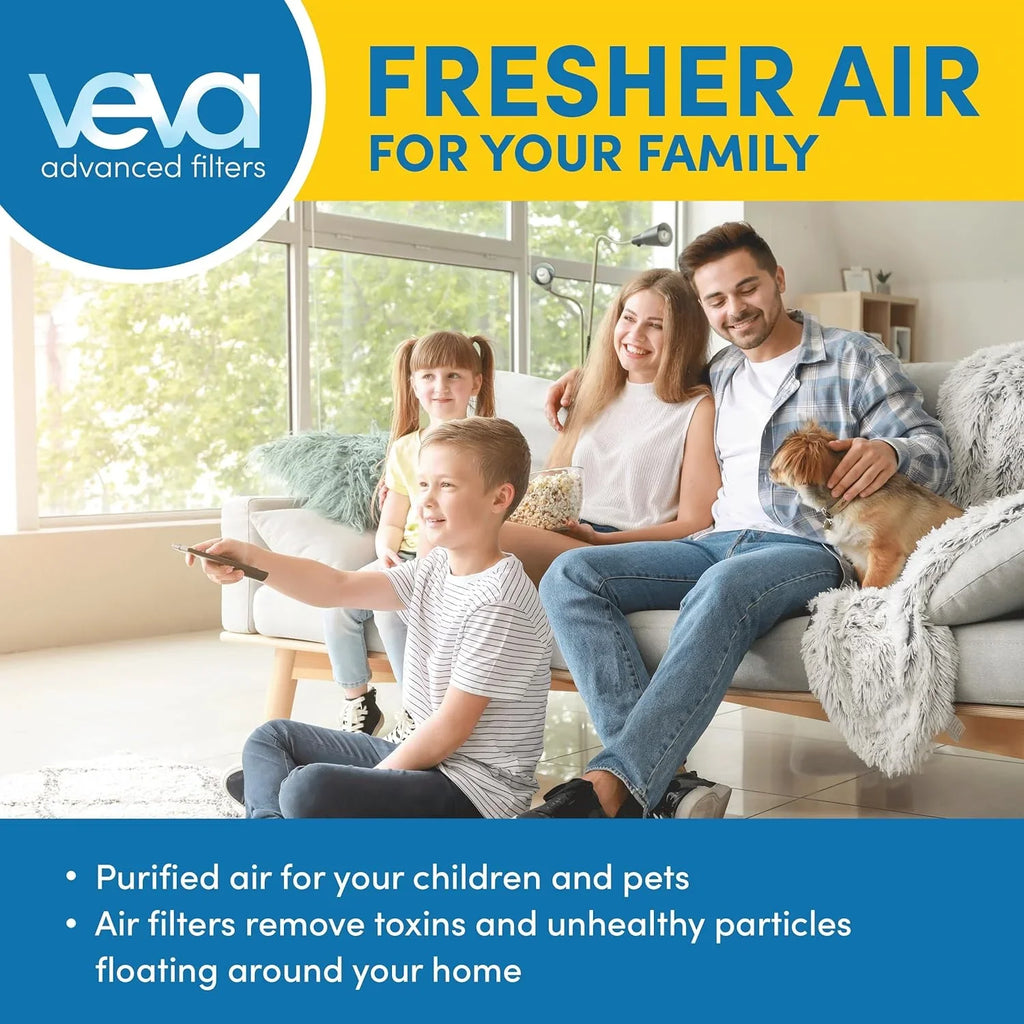 Pack 2 of Veva Pre-Filters Filter B 8 with Replacement, Carbon HEPA