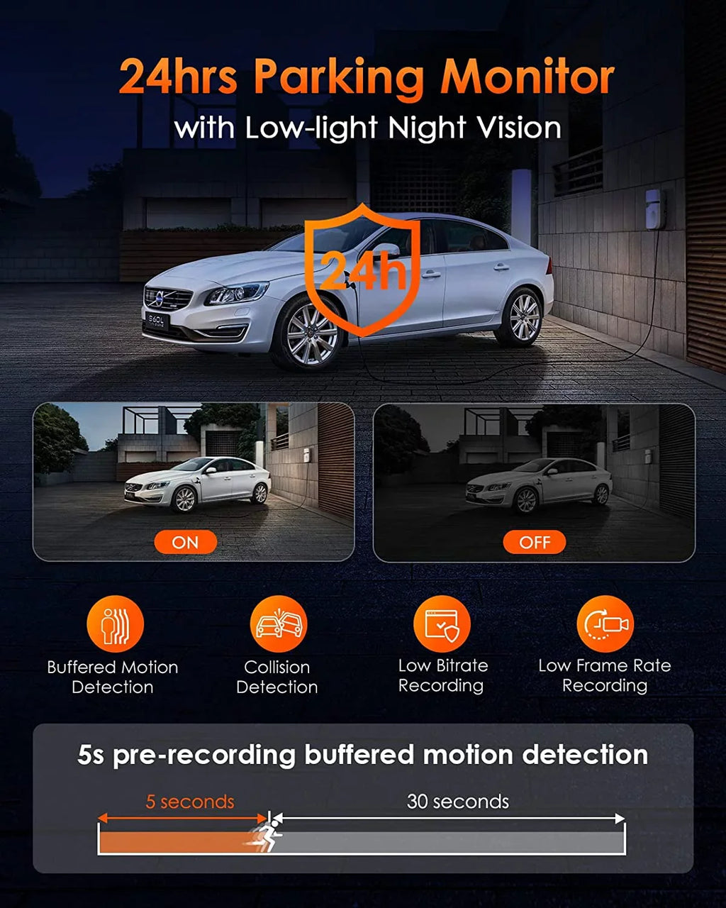 Control, STARVIS Parking Hours Inside, E3 with Rear Way GPS 24 Support WiFi 2.5K Dash Night Camera Vantrue Triple Dash 1944P+1080P+1080P 512GB Voice and 3 Max Vision, Cam Mode, Channel 3 IR Front