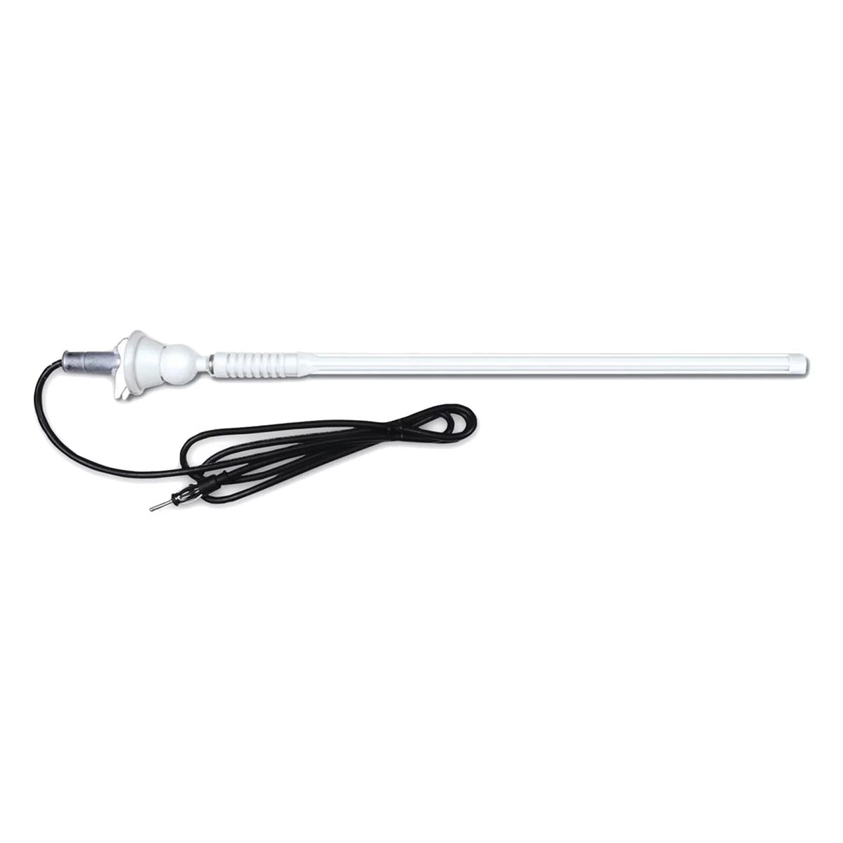Pontoon White Marine FT 50 Bundle: 6.5'' Speaker Pyle Amplifier, 21-29' 4-Channel Installation 4x Wire, Audio Waterproof DIN Double Antenna Receiver, Gauge Bluetooth Amp 18 Radio Kit, Speakers, Boat