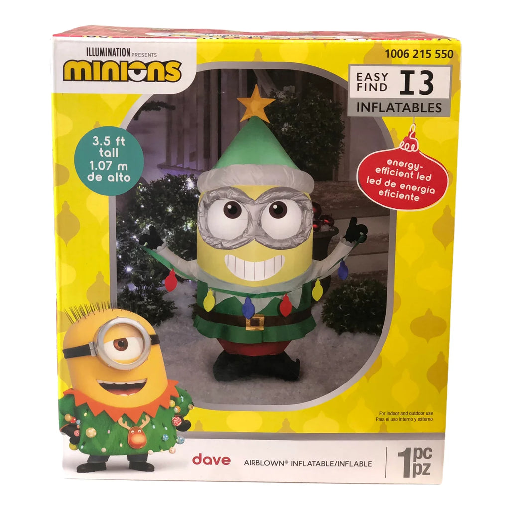 the Gemmy LED Airblown Dave ft. 3.5 Elf Minions Inflatable